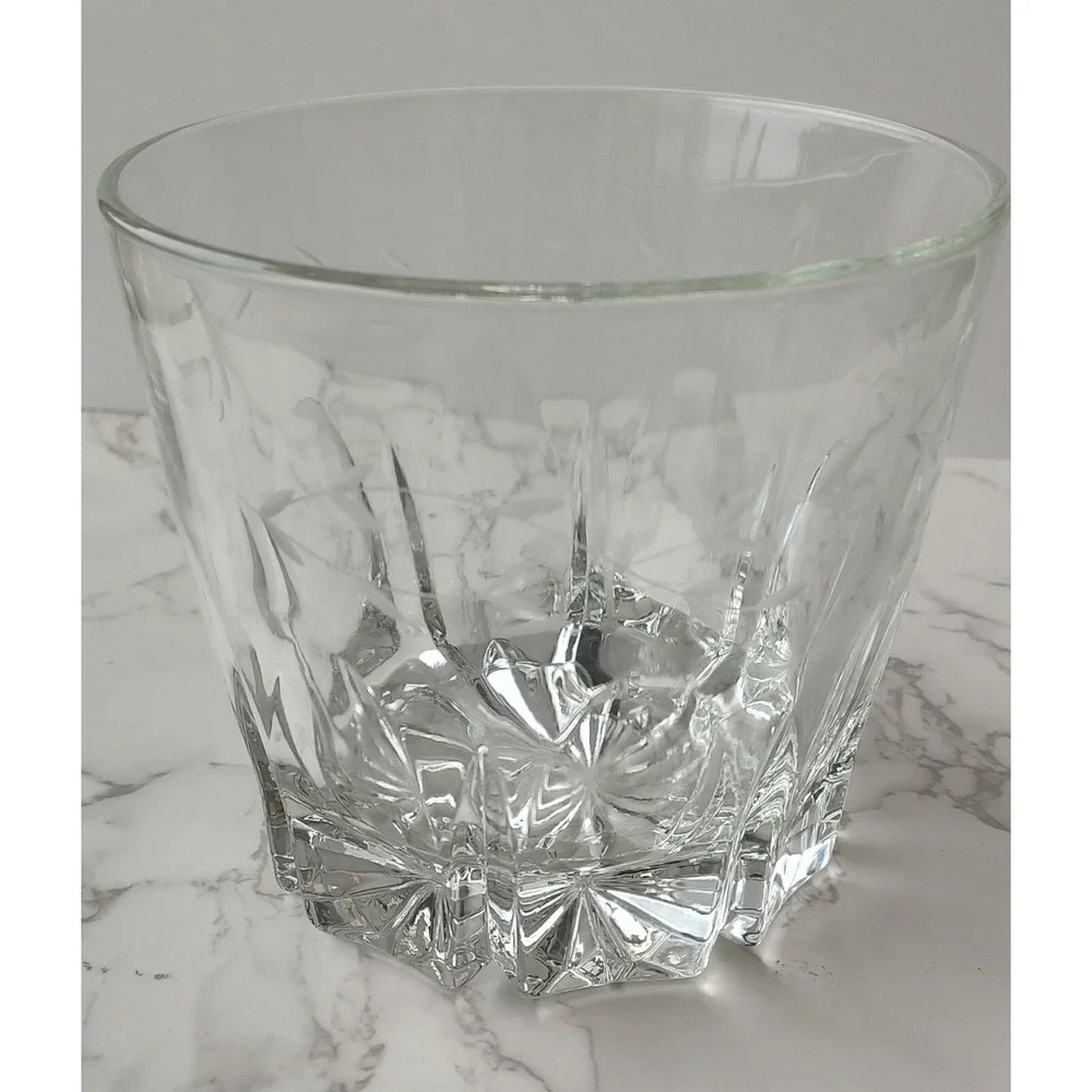 Vintage Etched Glass Ice Bucket 5.5